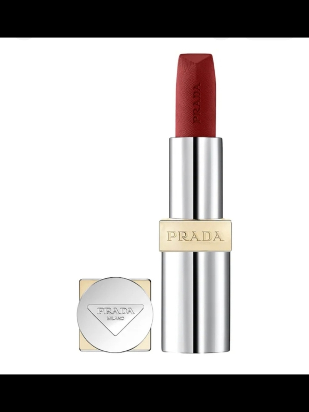 Prada Monochrome Hyper Matte Refillable Lipstick In BO3 Mahogany NIB
